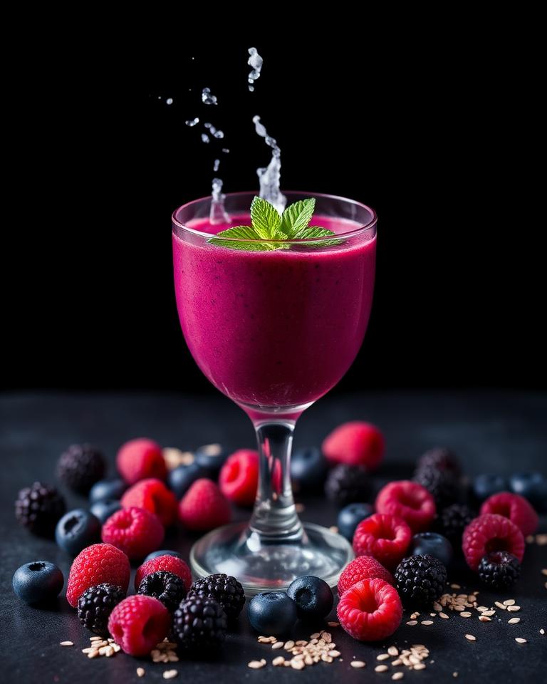 Smoothie Vegano de Frutas Vermelhas